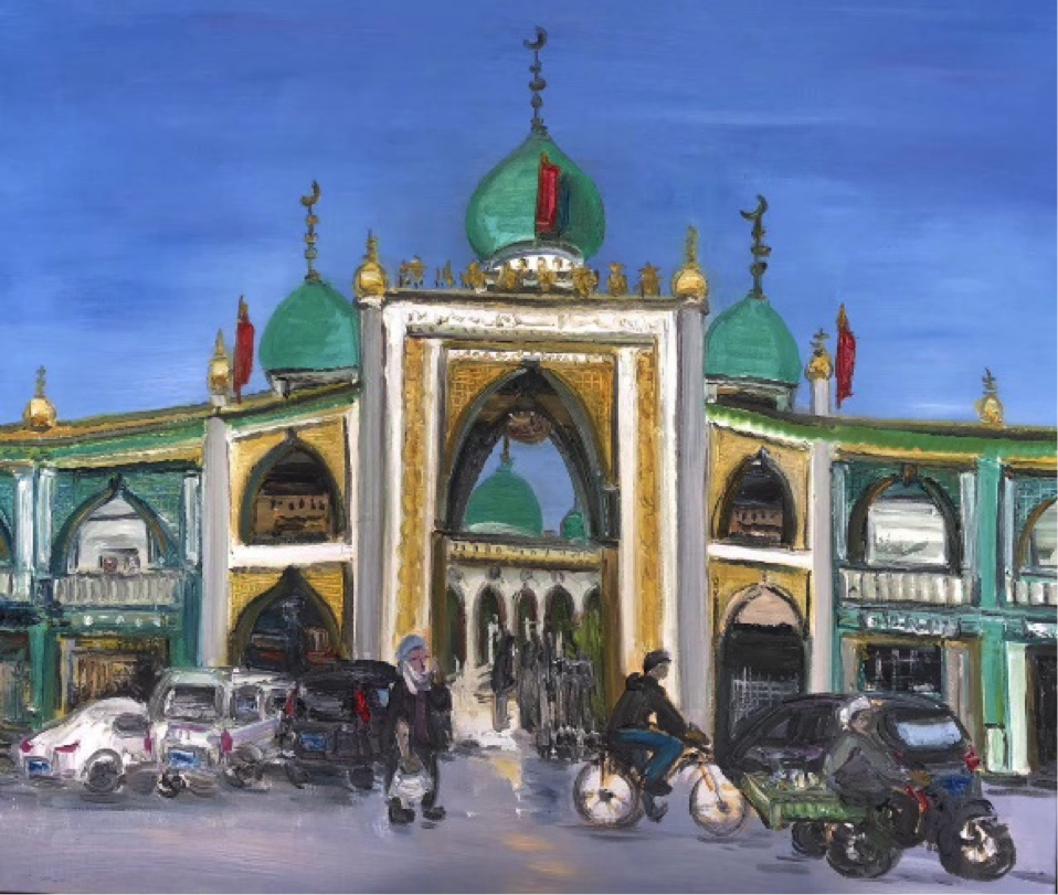 Zhou Qing, The Nanguan Mosque, 2020, oil painting.